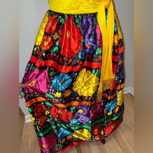 Colorful Floral Mexican Dress - Picture 3 of 5
